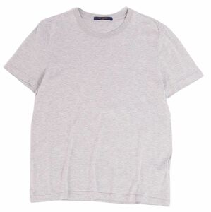 美品 ルイヴィトン LOUIS VUITTON Tシャツ カットソー 半袖 ショートスリーブ LVロゴ刺繍 トップス メンズ S グレー cg07mn-rm05f04867