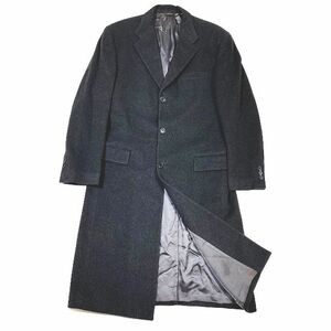 ダナキャランシグネチャー DONNA KARAN SIGNATURE カシミヤ100% チェスターコート アウター チャコールグレー サイズ42 メンズ ▲B10