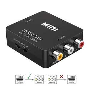 新品 送料無料 HDMI av RCA コンバーター 変換アダプタ コンポジット 黒