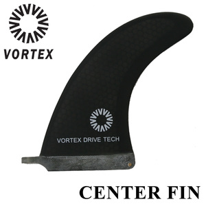 VORTEX ロングフィン センターフィン シングルフィン ハニカムコア マット セミロング ロングボード ブラック