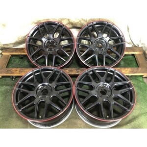 RED LINE 20x9.5J 5H 112 （手測り）約+43 Φ66.5 4本/札幌市手渡し可/中古社外アルミホイール D_155