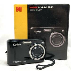 ＊【動作OK】KODAK PIXPRO FZ43 コンパクトデジタルカメラ FRIENDLYシリーズ ブラック 4X WIDE 27-108mm デジカメ コダック 箱付き