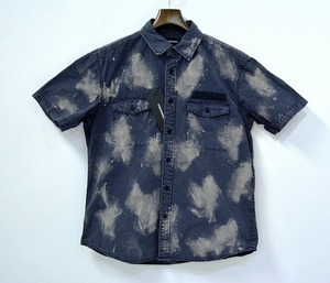 PHENOMENON フェノメノン BLEACHED MILITARY SHIRT ブリーチ ミリタリーシャツ M BLACK ブラック ARMY SHIRTS アーミー FIELD フィールド