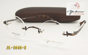 JOHN LENNON ジョン・レノン メガネ フレーム JL-1048-3 フチナシ 眼鏡 丸めがね 日本製