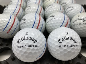 Q310【人気】Callaway キャロウェイ E・R・C SOFT 2021年モデル トリプルトラック ホワイト 18個【B級ランク】【ロストボール】