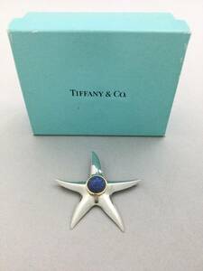 TIFFANY&Co.　ティファニー　スターフィッシュ　ラピスラズリ　ブローチ　ヒトデ　シルバー　ゴールド　アクセサリー　925　18K【C515666】