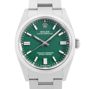 ロレックス オイスターパーペチュアル36 126000 グリーン バー ランダム番 中古 メンズ 腕時計