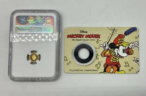 MICKEY MOUSE ミッキーマウス Niueニウエ 金貨　純金 0.5g 9999 K24 限定5000枚 2016年 The Band Concert 1935 NGC鑑定 PF70UC