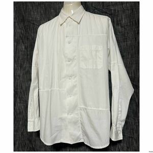 Yohji Yamamoto POUR HOMME パッチワークシャツ 3 白