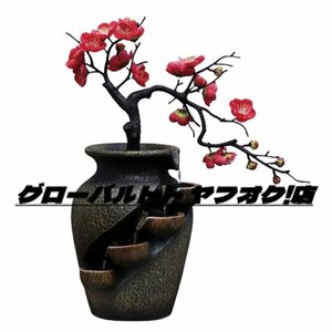 新品入荷★極美品★加湿器 梅　 花 花瓶 噴水 華 卓上噴水 滝 風水 風景 ホームデコレーション リビング