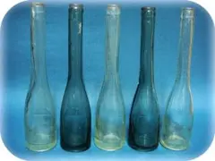 823『レトロガラス瓶 空き瓶５本』　　/骨董品 古美術 古玩 アンティーク