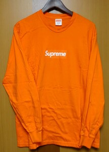 美中古 Mサイズ supreme Box Logo L/S Tee ORANGE オレンジ シュプリーム ボックスロゴ ロンTシャツ 長袖