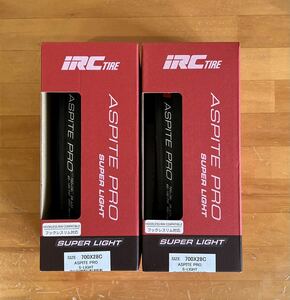 【新品未使用】 IRC ASPITE PRO S-LIGHT 700×28C ロード用 クリンチャータイヤ ２本セット 即納　送料無料