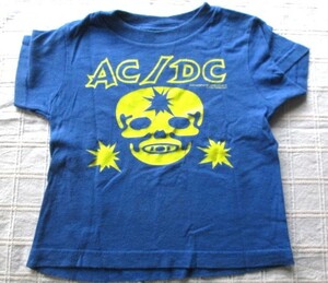 SOURPUSS AC/DC Tシャツ 半袖 綿100 サイズ3 80-90サイズ 青 子ども服 キッズ ベビー