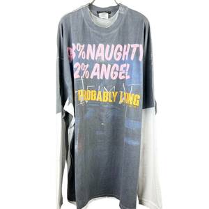 Vetements(ヴェットモン) NAUGHTY ANGEL PRINT Longsleeve T Shirt (grey)