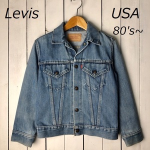 USA古着 80s～90s USA製 キッズ Levis デニムジャケット ジージャン オールド ヴィンテージ リーバイス アメリカ古着 kids ●49