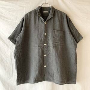 COMME des GARCONS HOMME コムデギャルソン オム 開襟 半袖シャツ グレー HB-100540 AD1998 ヴィンテージ オールド ダブルガーゼ 田中オム