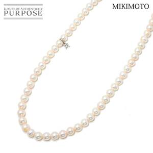 ミキモト MIKIMOTO アコヤ真珠 6.9-6.5mm ネックレス 42cm SV シルバー パール Akoya Pearl Necklace 90199099