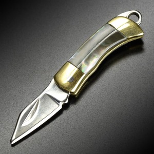 折りたたみナイフ 小型 ペーパーナイフ レターオープナー [ パールブラック ] 紙用ナイフ キーホルダーナイフ