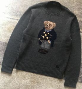 大人気モデル ダッフルコートベア ★ POLO RALPH LAUREN ★ ラルフローレン ポロベア アーガイル柄 ニット セーター M