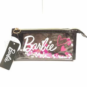 バービー【Barbie】スパークルポーチ（ブラック）ビニール スパンコール コスメポーチ ペンケース 税込1760円
