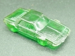 スーパーカー 消しゴム　フィアット X1/9　3.3cm　クリア グリーン　透明 緑色　昭和　当時物