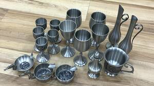 ピューター PEWTER　THAILAND まとめて 17点 総重量 2.6kg 錫製品