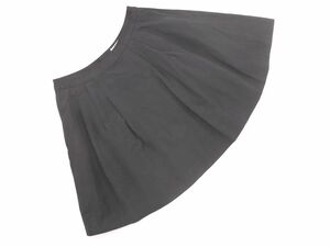 ネコポスOK Chesty チェスティ ナイロン タック Aライン 台形 スカート size1/黒 ■■ ☆ dia7 レディース