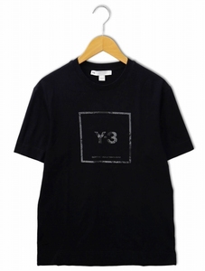 ワイスリー Y-3 U SQUARE SS TEE クルーネック スクエア ロゴ プリント 半袖 Tシャツ カットソー S BLACK(ブラック) メンズ
