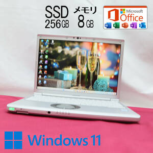 ★美品 高性能8世代4コアi5！M.2 SSD256GB メモリ8GB★CF-SV7 Core i5-8350U Webカメラ Win11 MS Office2019 Home&Business★P68963