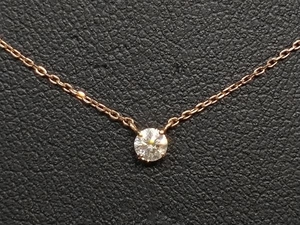 VANDOME AOYAMA ヴァンドーム青山 K18 18金 PG ダイヤモンド ペンダント ネックレス ピンクゴールド D1.3ct 1.4g 43.5cm 店舗受取可