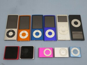 11台セット★Apple A1285/A1320/A1204/A1373/A1366 デジタルオーディオプレーヤー iPod nano/shuffle アップル アイポッド USED 94407★！