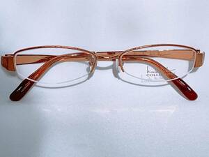 A454 新品 未使用 眼鏡 メガネフレーム Nicole Miller ニコルミラー 53-17-145 日本製 国産 22g メタルブラウン レディース 女性 