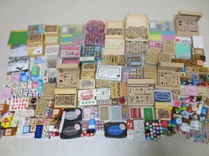 O1349S 約9kgはんこ/スタンプまとめセット キャラクター動物ちいかわディズニーアルファベット インク 文字レトロ挨拶他