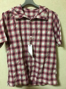 TOPVALU 半袖チェックシャツ　新品タグ付　定価2480円　M