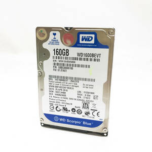 〔家電〕HDD WesternDigital WD1600BEVT-26A23T0 160GB_1フォーマット済み 650