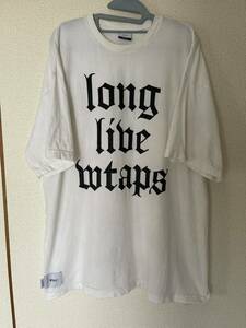 【04 表記 XL 】WTAPS LLW SS COTTON WHITE long live wtaps tee Tシャツ T 白 logo タグ有り スポット