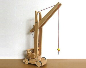 未使用品　ドイツ　NIC社/ニック社　クリエモビル 建設クレーン車 　　木製玩具/知育玩具/幼児玩具