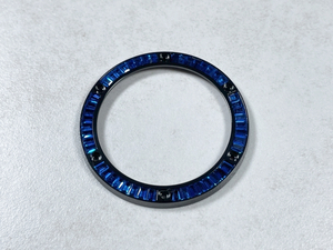 HUBLOT・ウブロ用 ジルコニア 腕時計ベゼル ビッグバン専用 ブルー/ブラック 矩形【人工ダイヤモンド BIGBANG 301用】