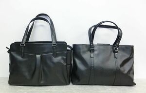 【NH226】リクルートバッグ 2点セット 洋服の青山 佐々木希プロデュース n line トートバッグ I.M.G.N レディースバッグ ブラック 合皮