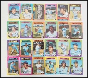 1975 Topps ROYALS 24枚 #228(George Brett)等 ジョージ・ブレット ロイヤルズ MLB Baseball card 259a