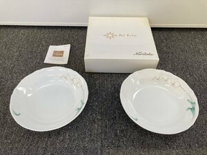 美品■展示品■ノリタケ■Bel　Eclat■Y９７１１／９　３７９■深皿２枚■花柄■名古屋発■