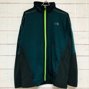 ノースフェイス　THE NORTH FACE　フルジップジャケット　L　グリーン　緑　ストレッチ　アウトドア　アウター　メンズ