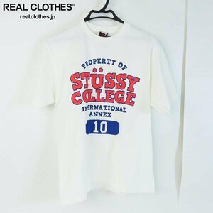 ☆STUSSY/ステューシー COLLEGE ＃10 プリントデザイン 半袖Tシャツ/M /LPL