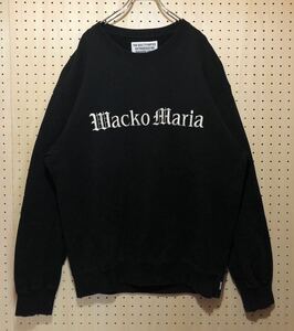 【L】 USED Wacko Maria Crew Neck Sweat Black ワコマリア クルー ネック スエット ブラック 黒 日本製 T256