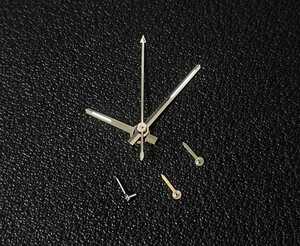 腕時計 修理交換用 針 バルジュー7750 ハンドセット シルバー×ホワイト 小△ 【対応】TUDOR クロノタイム ROLEX デイトナ等