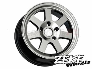 送料E★ゼロファイターZEKEハイパーシルバー 15x7J+35 PCD114.3/5H★ジークEK9 DC2 DB8シビックタイプRインテグラT-R TYPER JDM USDM90年代