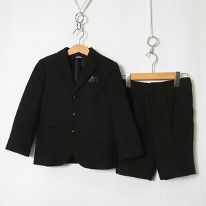 ボウダブル スーツ セットアップ ジャケット 半ズボン フォーマル キッズ 男の子用 110サイズ ブラック V.O.W.W.