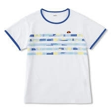 エレッセ ゲームシャツ ツアープラスプリズム 半袖 WB ホワイト×プリンセスブルー L 新品 DRY UV