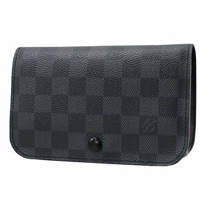 【送料無料】【本物】LOUISVUITTON★ルイヴィトン★サンチュール・ポシェットオム★ダミエグラフィット★M6837★ベルト欠品★ポーチ★男性